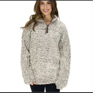 True Grit Original Frosty Tipped Warm Quarter Zip Pullover Jacket Size xs